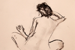 Naakt, 2013, houtskool op papier