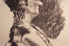 Portret, 2012, houtskool op papier