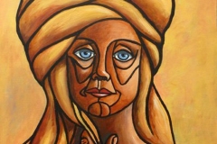 Blue eyes, 2012, 50x40 cm, acryl op doek